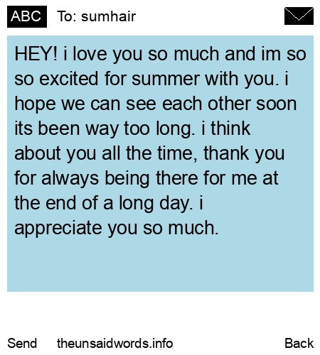 unsent message to sumhair