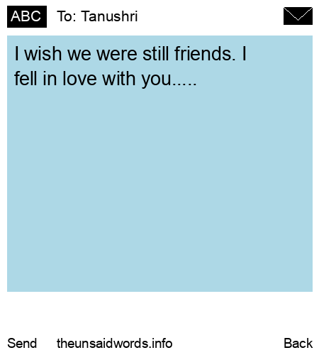 unsent message to Tanushri