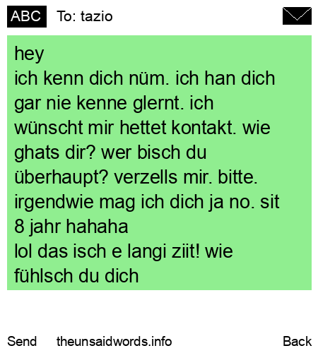 unsent message to tazio