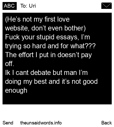 unsent message to Uri
