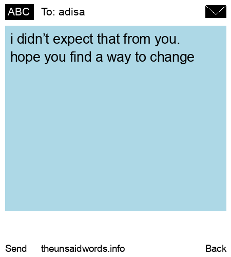 unsent message to adisa