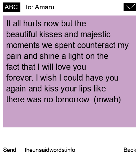 unsent message to Amaru
