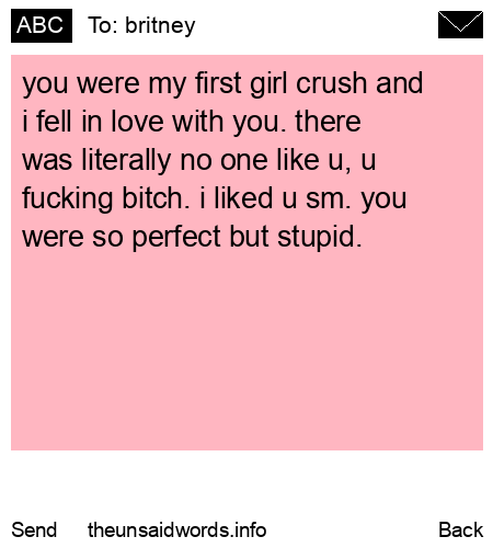 unsent message to britney