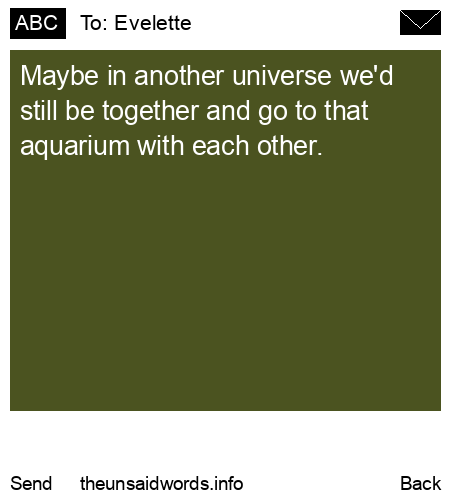 unsent message to Evelette 