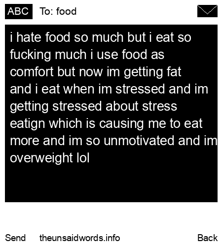 unsent message to food
