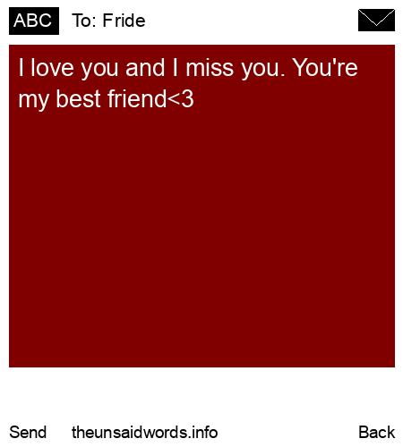 unsent message to Fride
