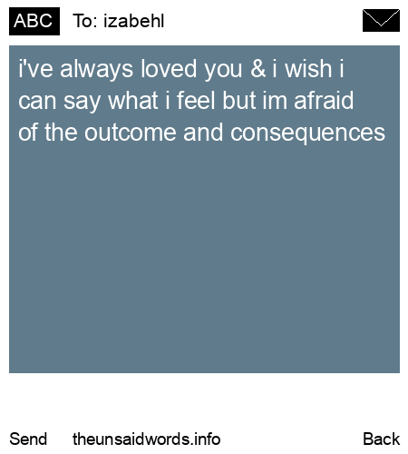 unsent message to izabehl