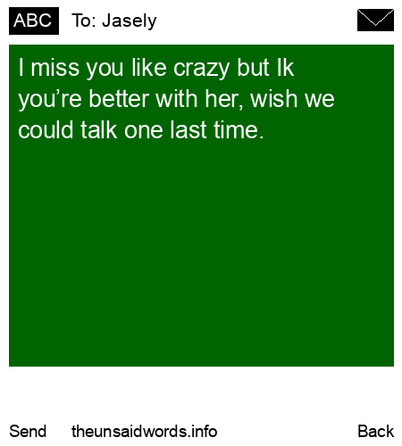 unsent message to Jasely 