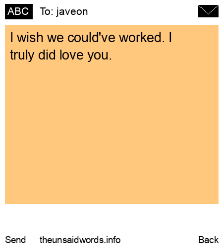 unsent message to javeon