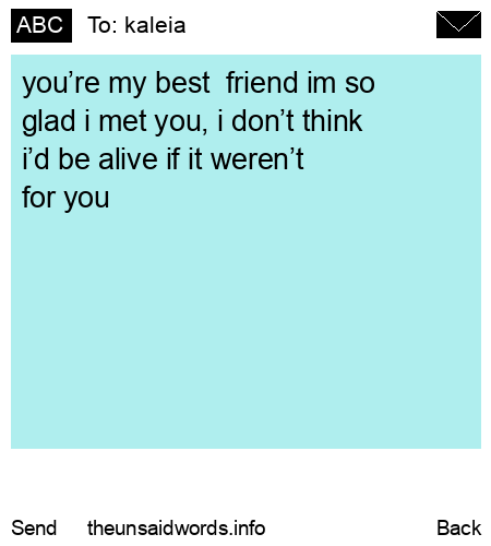 unsent message to kaleia