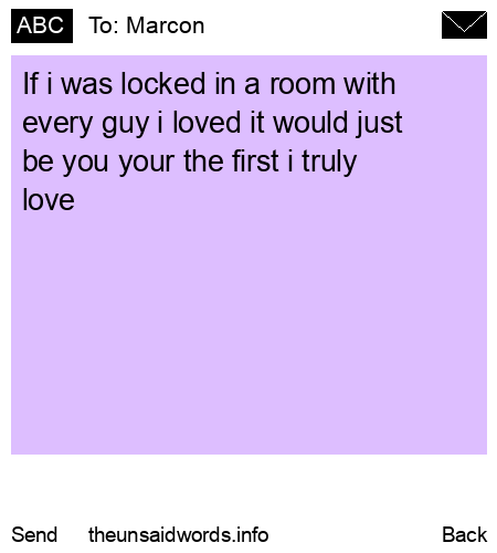 unsent message to Marcon