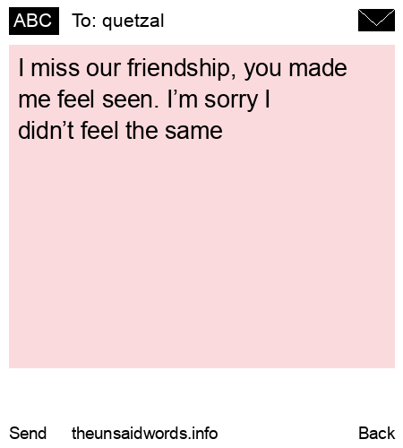 unsent message to quetzal