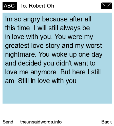 unsent message to Robert-Oh
