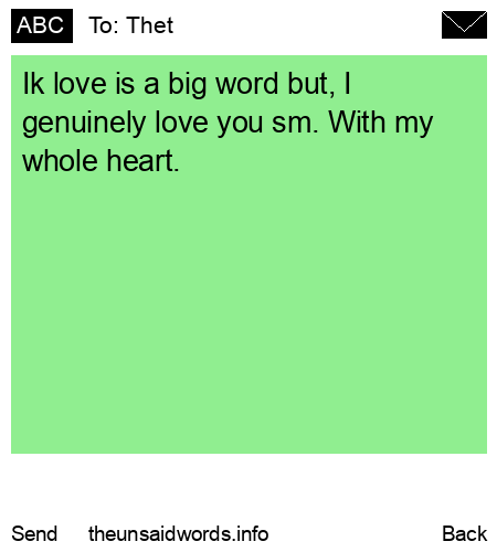 unsent message to Thet