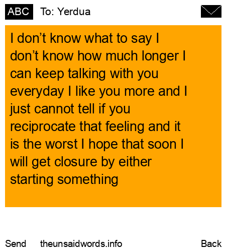 unsent message to Yerdua