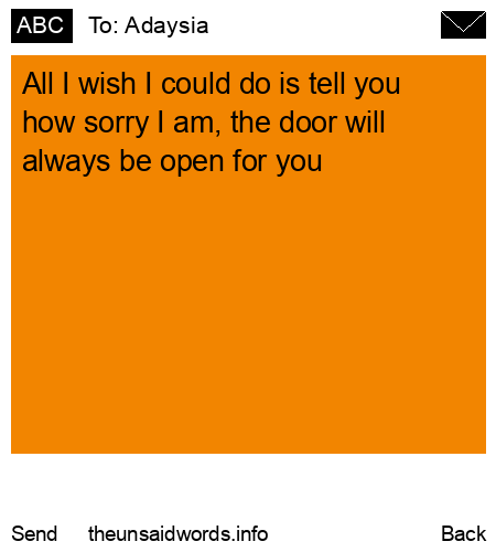 unsent message to Adaysia