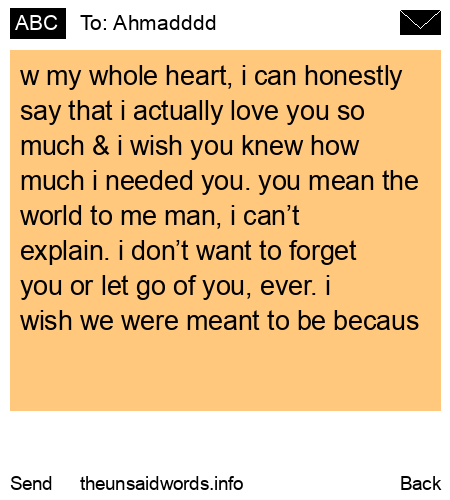 unsent message to Ahmadddd