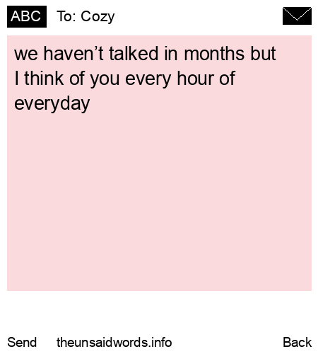 unsent message to Cozy 