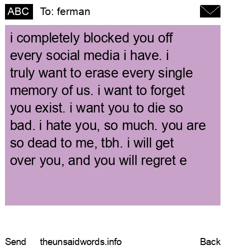 unsent message to ferman