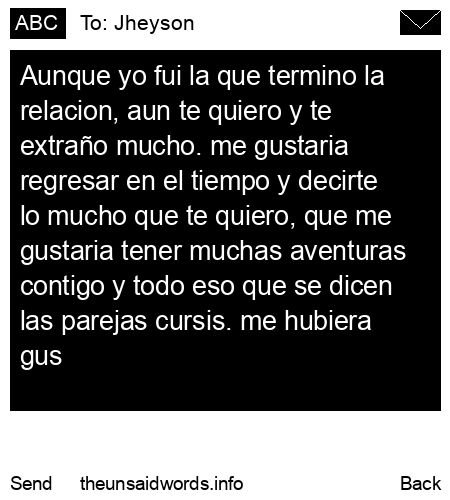 unsent message to Jheyson