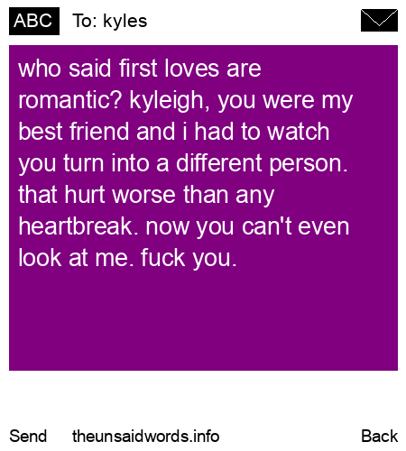 unsent message to kyles