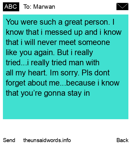 unsent message to Marwan