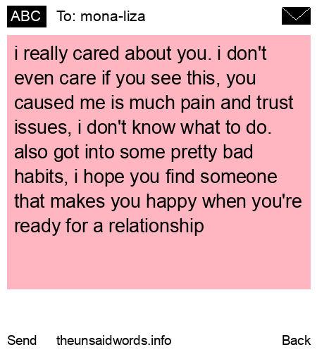 unsent message to mona-liza