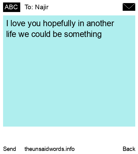unsent message to Najir