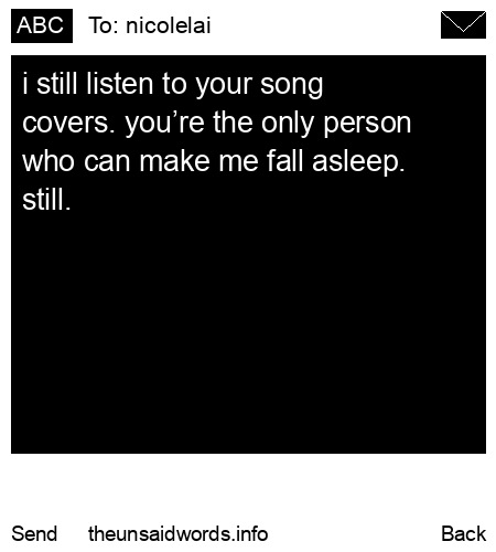 unsent message to nicolelai