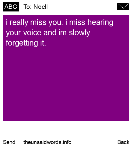 unsent message to Noell