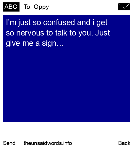 unsent message to Oppy