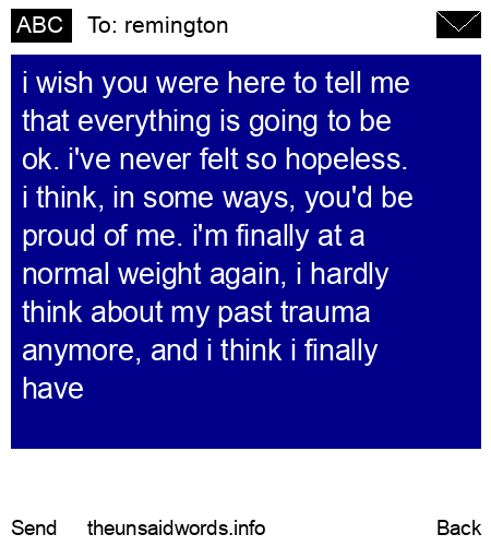 unsent message to remington