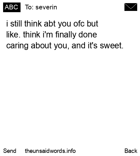 unsent message to severin