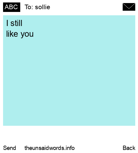 unsent message to sollie