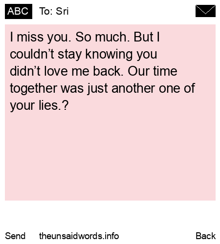 unsent message to Sri