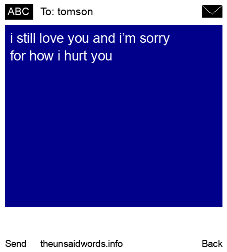 unsent message to tomson