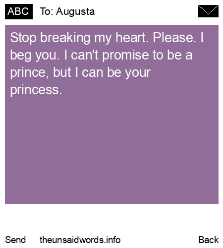unsent message to Augusta