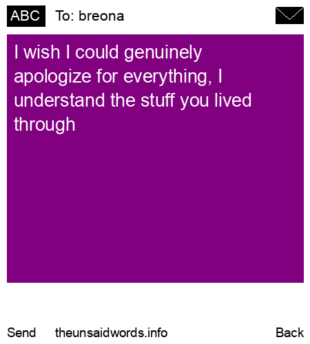 unsent message to breona