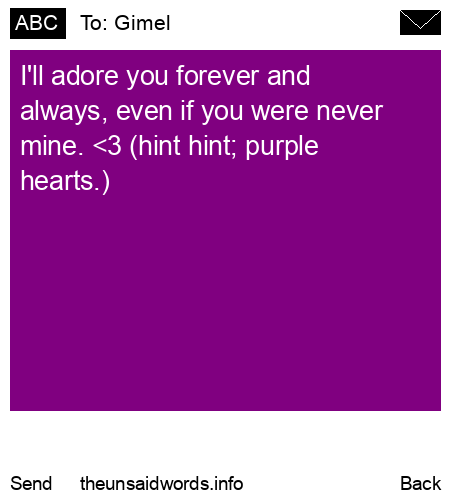 unsent message to Gimel