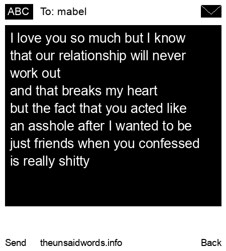 unsent message to mabel