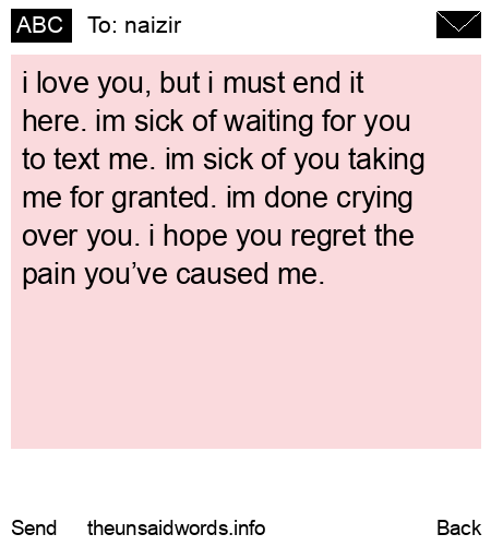 unsent message to naizir