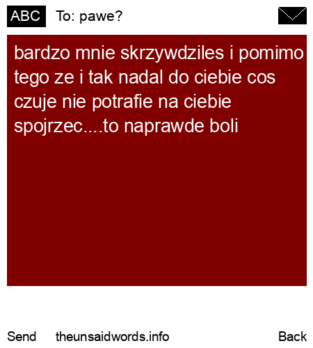 unsent message to pawe?