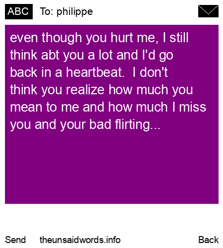 unsent message to philippe