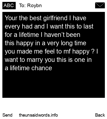 unsent message to Roybn
