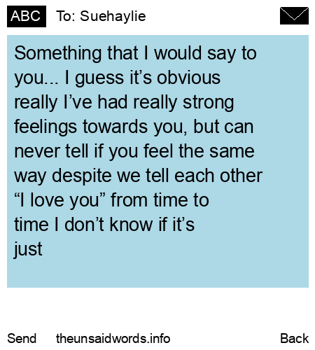 unsent message to Suehaylie
