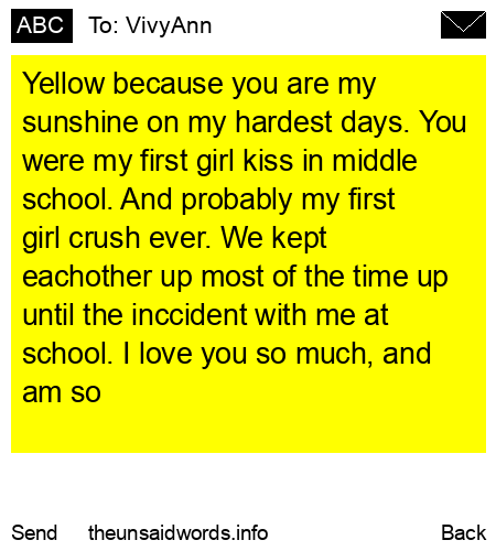 unsent message to VivyAnn