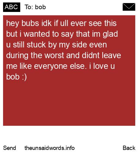unsent message to bob
