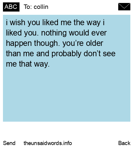 unsent message to collin