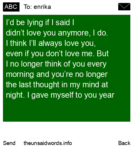 unsent message to enrika