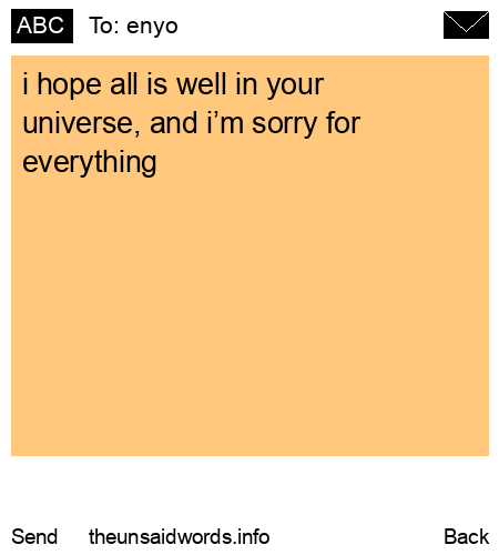 unsent message to enyo